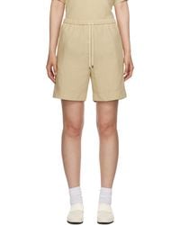 TOTEME - Toteme Beige Drawstring Shorts - Lyst