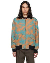 PS by Paul Smith - Blue & Orange Graphic Bomber Jacket - Lyst