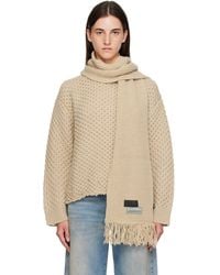 MM6 by Maison Margiela - Scarf Knit Sweater - Lyst