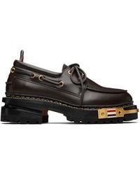 Thom Browne - Vitello Calf Hiking Leather Sole Boat Shoes - Lyst