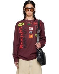 Lu'u Dan - Burgundy Oversized Long Sleeve T-Shirt - Lyst