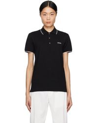 ZEGNA - Black Embroidered Polo Shirt - Lyst