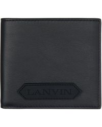 Lanvin - Black Rubberized Logo Bifold Wallet - Lyst