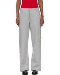 Burberry - Check Trim Cotton Track Pants - Lyst