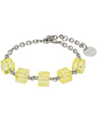 Marni - Silver & Yellow Dice Charm Bracelet - Lyst