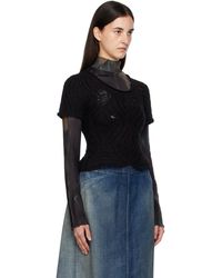 GREG ROSS Shoulder Pad Thermal Long Sleeve T-Shirt in Blue | Lyst
