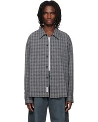 WOOYOUNGMI - Wool Silk Check Shirt - Lyst