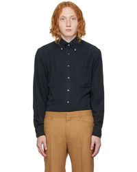 Tom Ford - Navy Garment-dyed Leisure Shirt - Lyst
