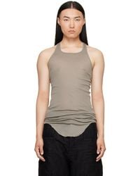 Rick Owens - Taupe Tower Basic Rib Tank Top - Lyst