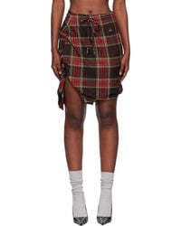 Vivienne Westwood - レッド＆グリーン Side Panther ミニスカート - Lyst