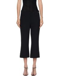 Victoria Beckham - Tab Detail Cropped Trousers - Lyst