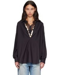 Ssstein - Pima Cotton Oversized Skipper Shirt - Lyst