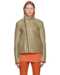 Rick Owens Bauhaus Shearling Jacket in Black for Men | Lyst