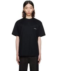 WOOYOUNGMI - Black Square Label T-shirt - Lyst