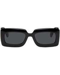 Gucci - Black Thick Rectangular Injection Sunglasses - Lyst