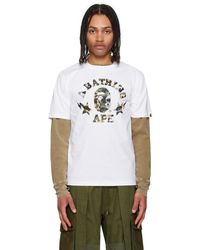 A Bathing Ape - 1St Camo Crazy Sta College T-Shirt - Lyst