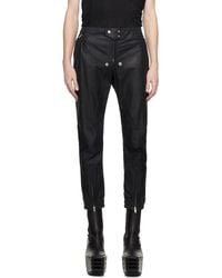 Rick Owens - Pantalon De Style Jogger Noir En Cuir - Lyst