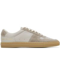Common Projects - Baskets Étroites Bball Grises En Suède Et En Cuir - Lyst