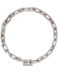Balenciaga - Silver B Chain Necklace - Lyst