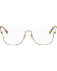 Chloé Gold Square Glasses - Metallic
