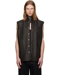 Rick Owens - Tower Sl Leather Outershirt - Lyst