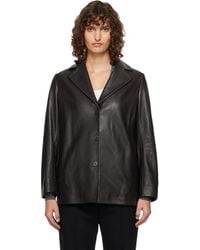 Nour Hammour - Opus Relaxed Leather Blazer - Lyst