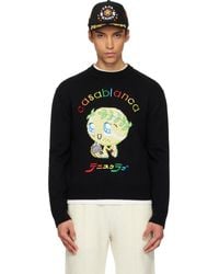 CASABLANCA - Character Intarsia Crew Sweater - Lyst