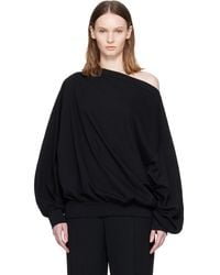 MM6 by Maison Margiela - Long-Sleeved Asymmetric Top - Lyst