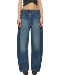 Magda Butrym Belted Loose-Fit Jeans in Blue | Lyst