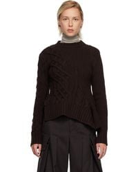 Sacai - Wool Knit Sweater - Lyst