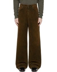 Acne Studios - Khaki Corduroy Trousers - Lyst