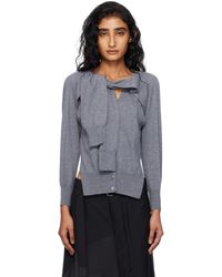 OPEN YY - Sleeve Layered Cardigan - Lyst