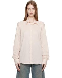 MM6 by Maison Margiela - Off- Poly Cotton Shirting Long-Sleeved Shirt - Lyst