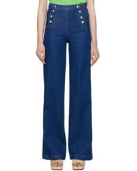 FRAME - Blue Sailor Snap Jeans - Lyst