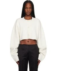 TOTEME - Off- Cropped Oversized Cardigan - Lyst