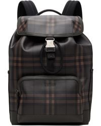 Burberry - City Check Clip Backpack - Lyst