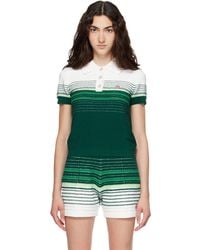 CASABLANCA - Boucle Stripe Short Sleeve Polo - Lyst