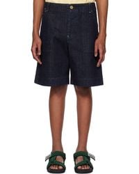 Jacquemus - Short De-Nîmes Bleu Marine En Denim - Lyst