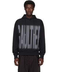 Jean Paul Gaultier - Pull À Capuche Noir À Logo - Lyst