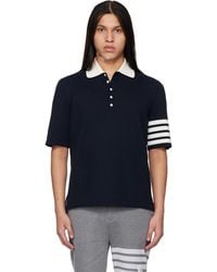 Thom Browne - Crest Intarsia Jacquard 4-Bar Rugby Fit Polo - Lyst