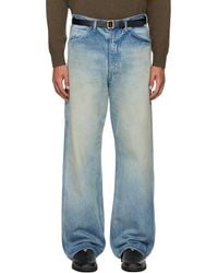 AURALEE - Selvedge Faded Heavy Painter Jeans - Lyst