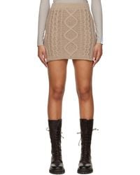 ROKH - Taupe Nylon Miniskirt - Lyst