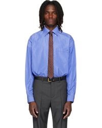 Valentino - Striped Cotton Poplin Shirt - Lyst