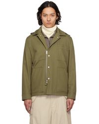 Moncler - Khaki Guerledan Hooded Cotton Shirt Jacket - Lyst