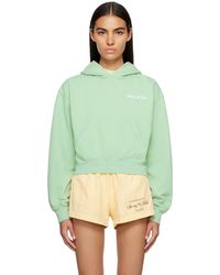 Sporty & Rich - Green Cropped Hoodie - Lyst