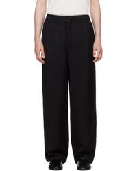 Ami Paris - Blended Linen Elasticated Waist Trousers - Lyst