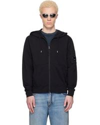 C.P. Company - Light Fleece Zip Lens Hoodie - Lyst
