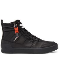 diesel black high top sneakers