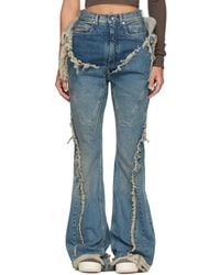 Rick Owens - Temple Slivered Bootcut Jeans - Lyst