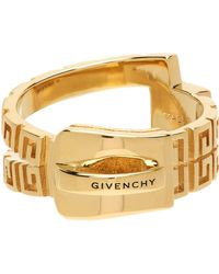 Givenchy - Gold G Zip Ring - Lyst